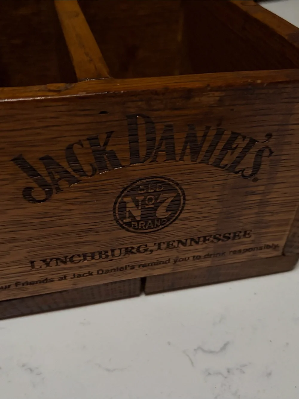 Jack Daniel's Brown Oak / Wood Logo Caddy